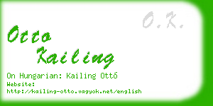 otto kailing business card